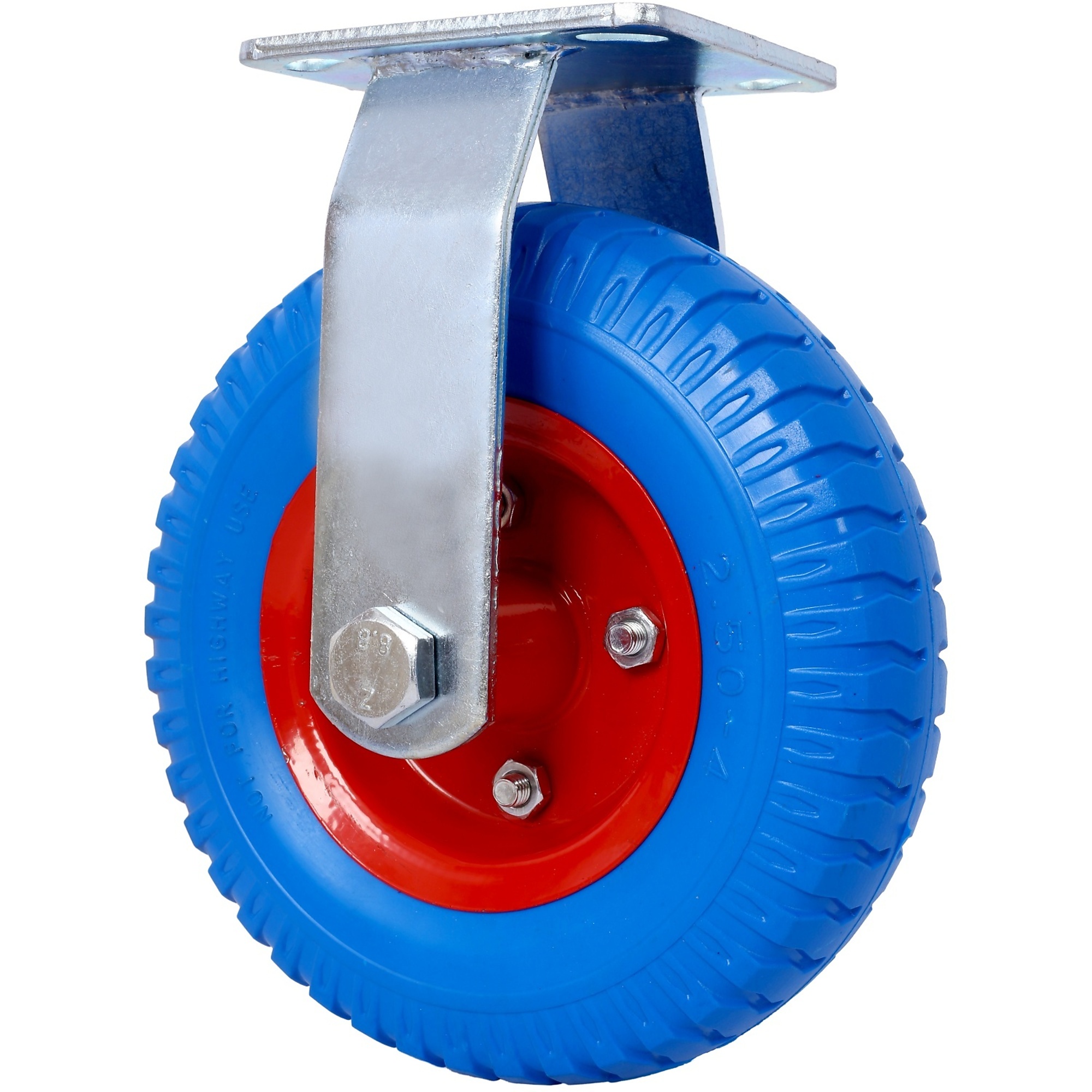 BlackTeck Large Flat Free Caster Wheel Set — 8in. Dia., Heavy-Duty, Rubber, 220-Lb. Capacity, Model# N2-130452